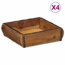 vidaXL Tálca 4 pcs Barna 29 x 31 x 10 cm Szilárd Újrahasznosított Fa