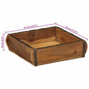 vidaXL Tálca 4 pcs Barna 29 x 31 x 10 cm Szilárd Újrahasznosított Fa
