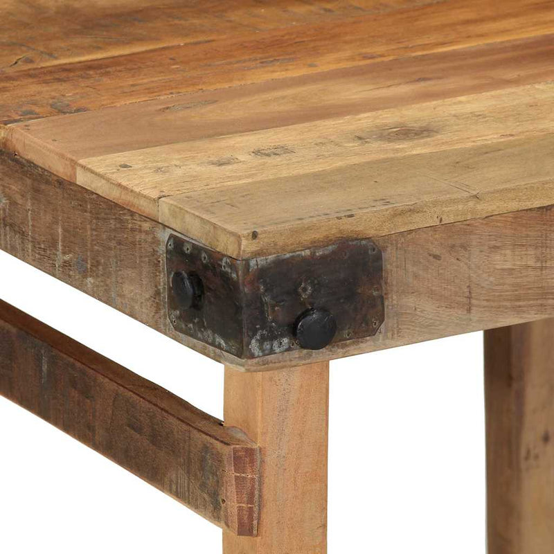 vidaXL Étkezőasztal Barna 60 x 55 x 76 cm tömör újrahasznosított fa