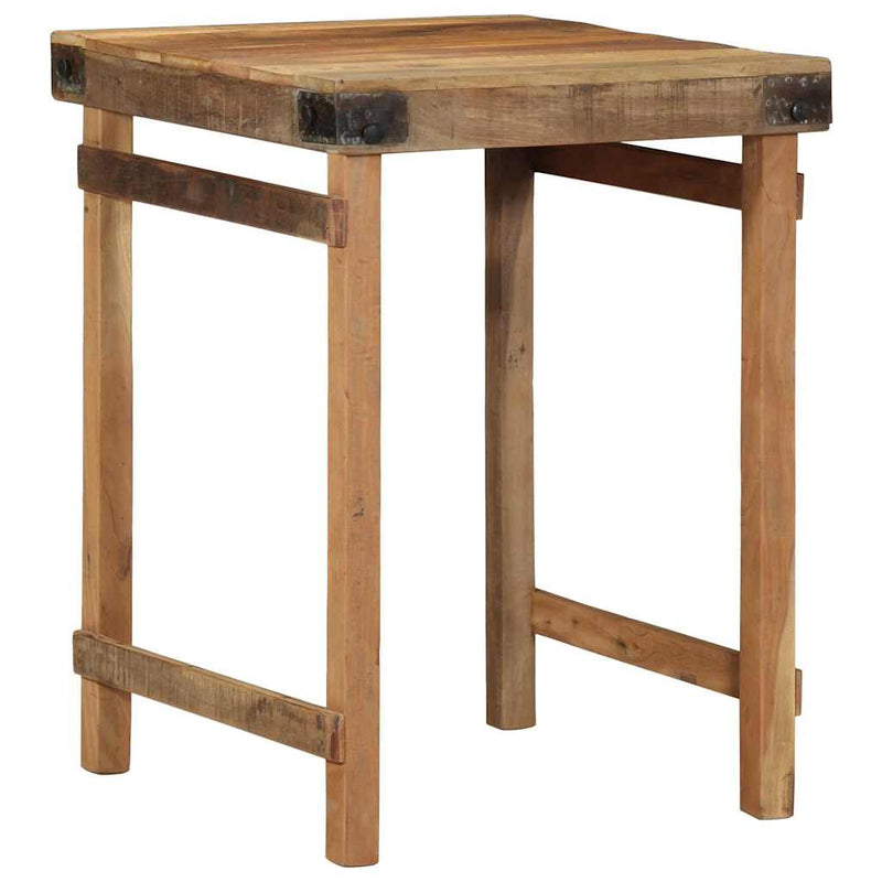 vidaXL Étkezőasztal Barna 60 x 55 x 76 cm tömör újrahasznosított fa