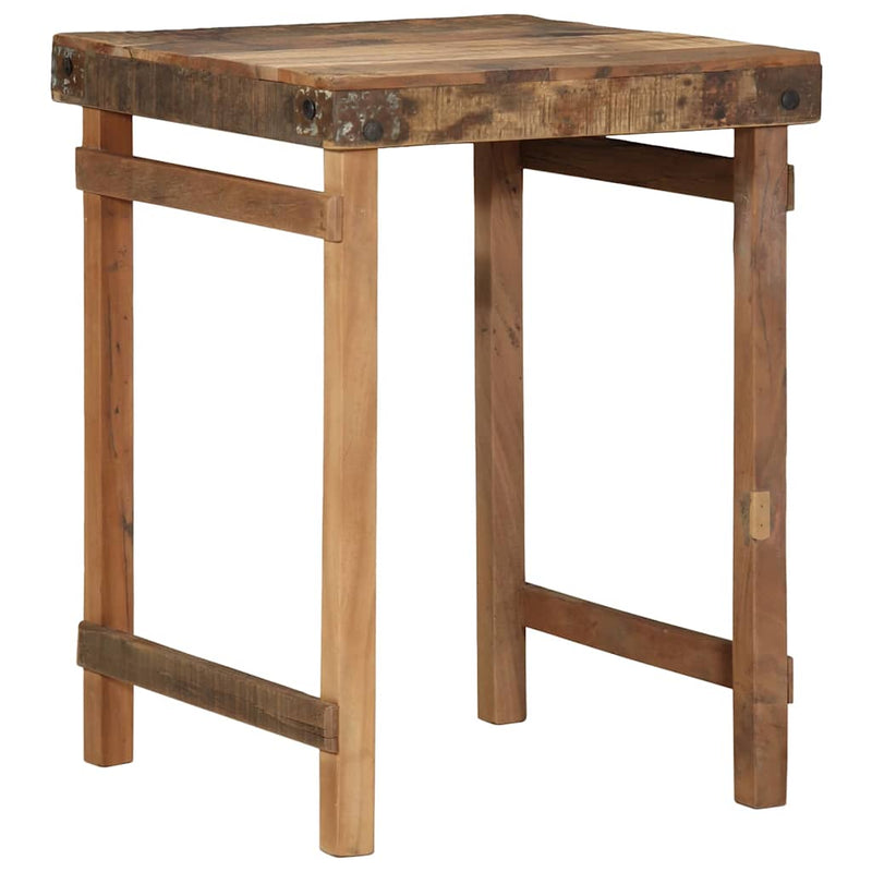 vidaXL Étkezőasztal Barna 60 x 55 x 76 cm tömör újrahasznosított fa