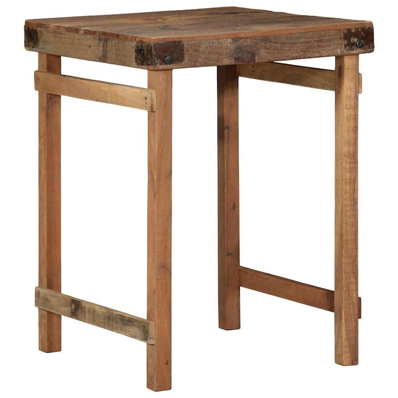vidaXL Étkezőasztal Barna 60 x 55 x 76 cm tömör újrahasznosított fa