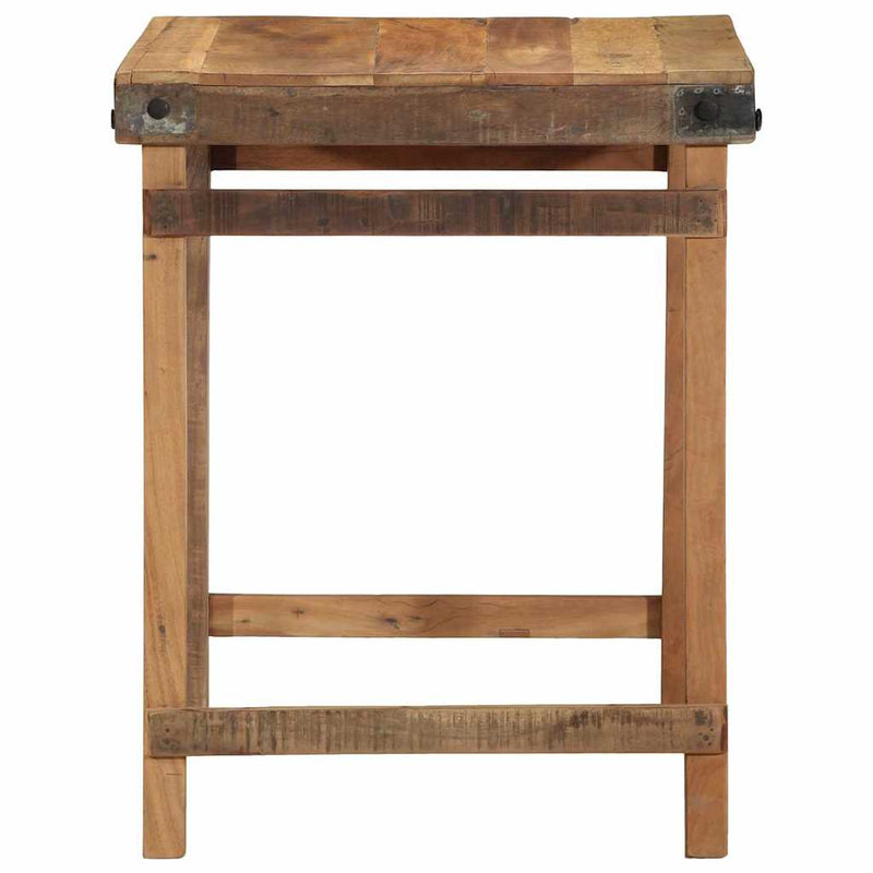 vidaXL Étkezőasztal Barna 60 x 55 x 76 cm tömör újrahasznosított fa