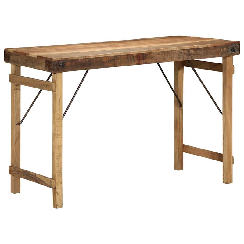 vidaXL Étkezőasztal Barna 110 x 55 x 76 cm tömör újrahasznosított fa