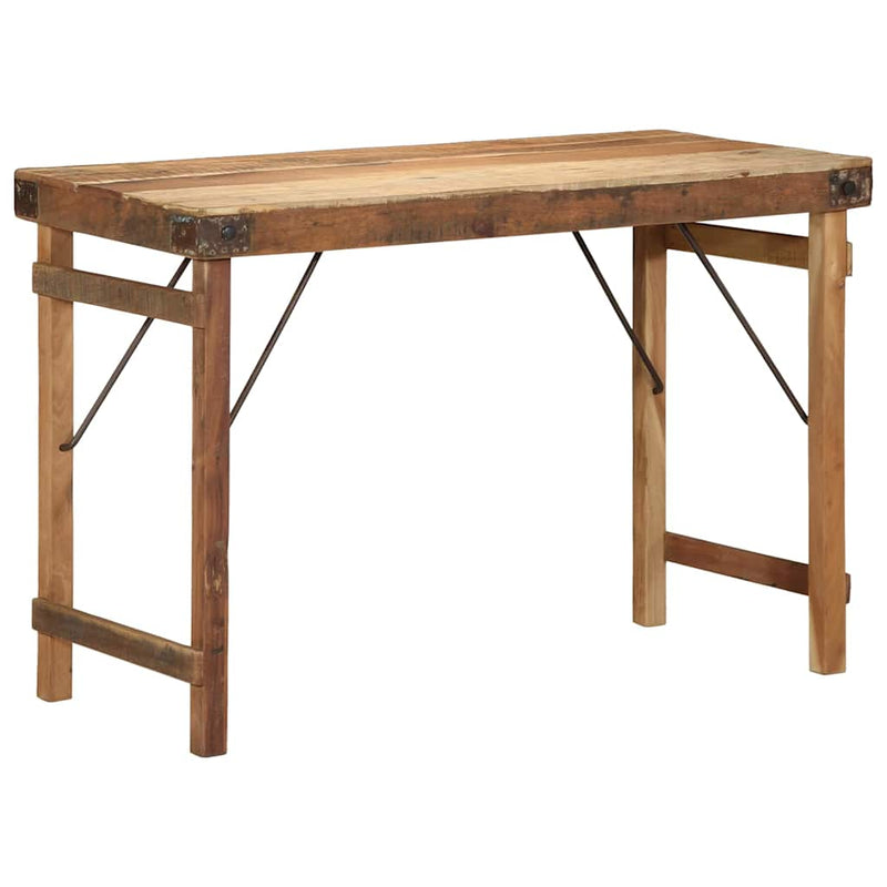 vidaXL Étkezőasztal Barna 110 x 55 x 76 cm tömör újrahasznosított fa
