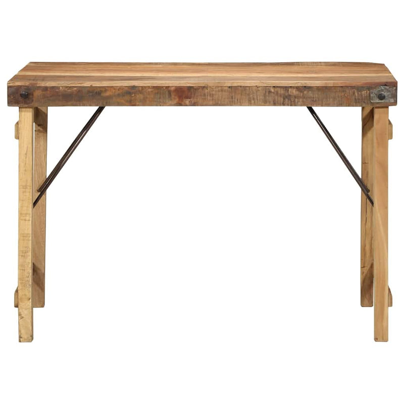 vidaXL Étkezőasztal Barna 110 x 55 x 76 cm tömör újrahasznosított fa