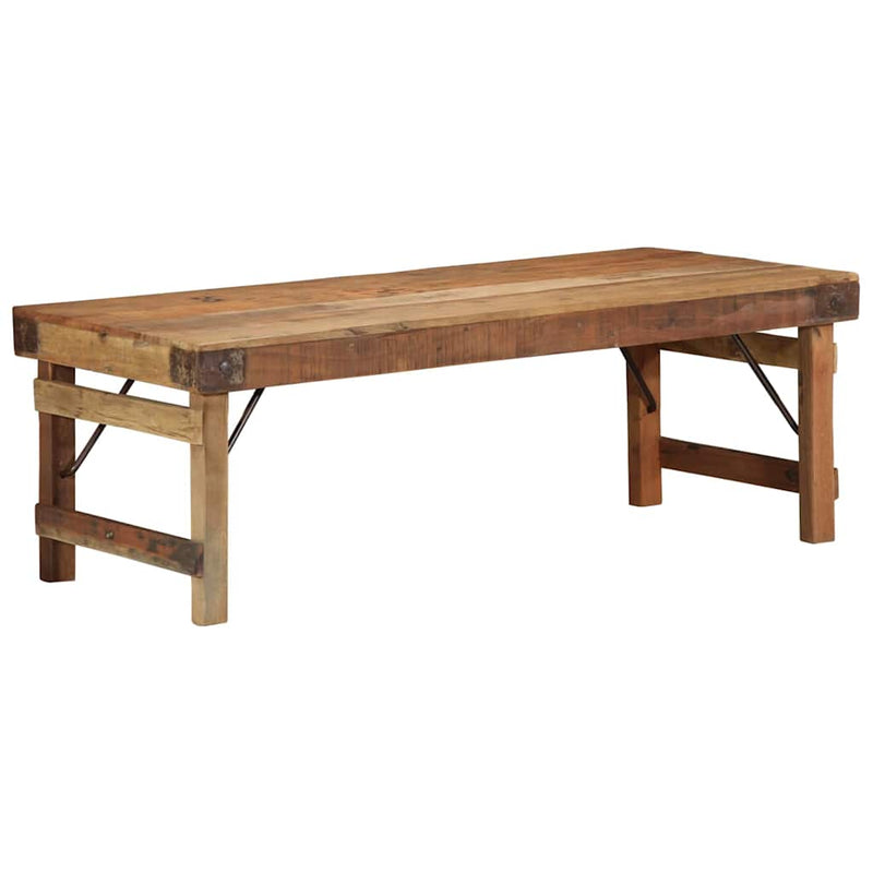 vidaXL Dohányzóasztal Barna 110 x 55 x 40 cm tömör újrahasznosított fa