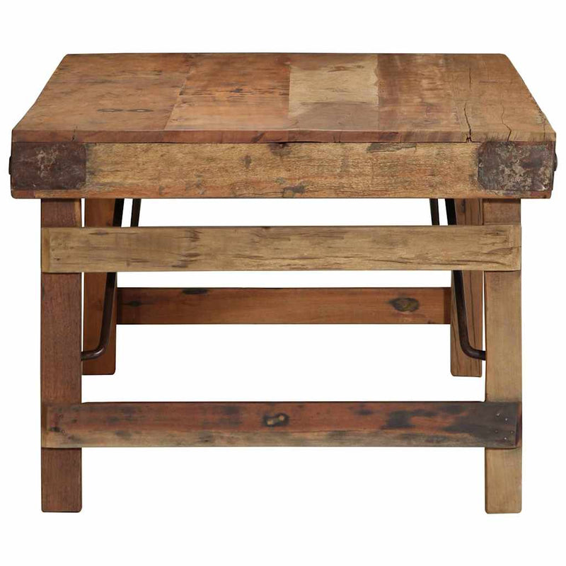 vidaXL Dohányzóasztal Barna 110 x 55 x 40 cm tömör újrahasznosított fa