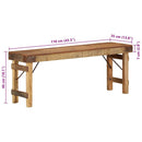 vidaXL pad Természetes 110 x 35 x 46 cm Újrahasznosított Régi Fa