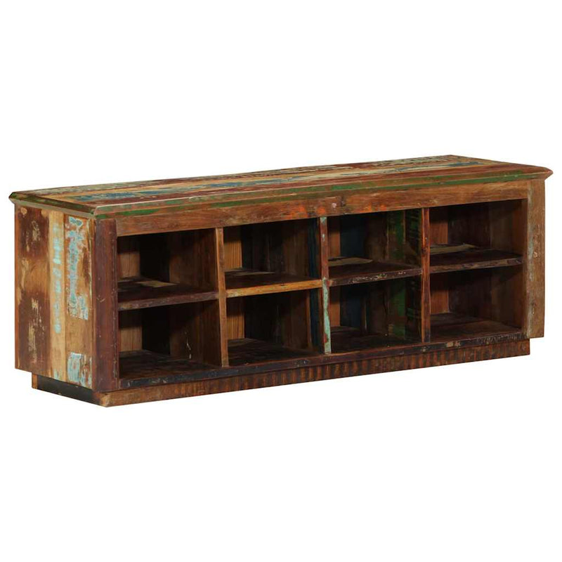 vidaXL Cipőszekrény Barna 110 x 35 x 40 cm Tömör újrahasznosított fa