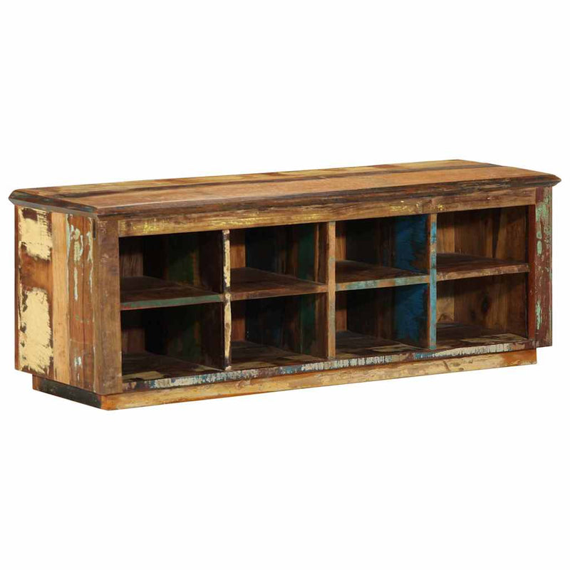 vidaXL Cipőszekrény Barna 110 x 35 x 40 cm Tömör újrahasznosított fa