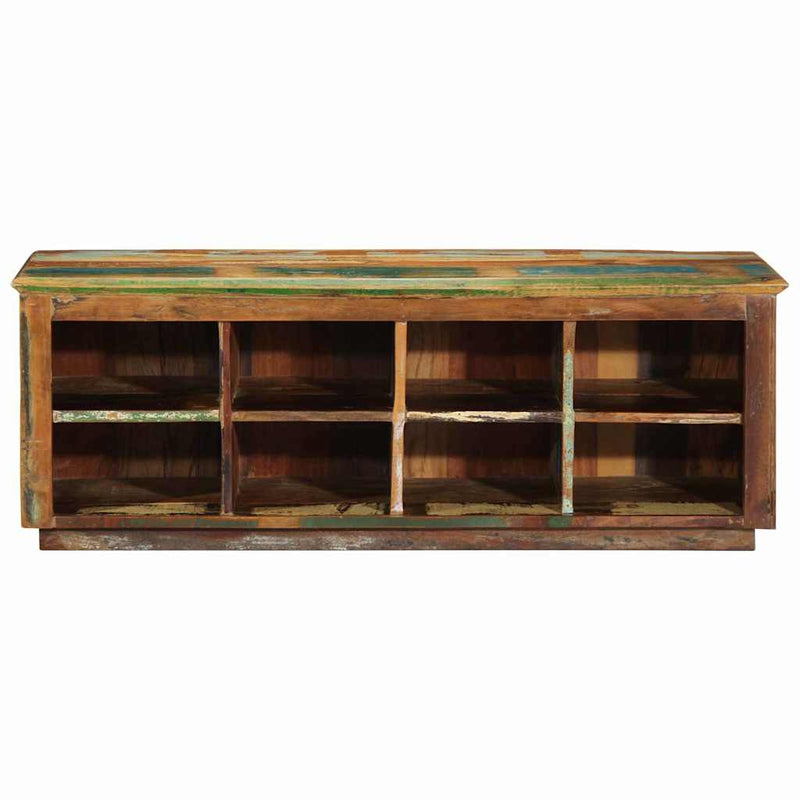 vidaXL Cipőszekrény Barna 110 x 35 x 40 cm Tömör újrahasznosított fa
