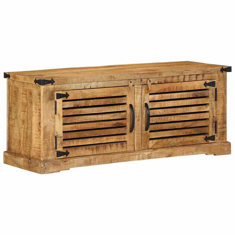 vidaXL Cipőszekrény tárolóval Barna 110 x 38 x 45 cm Tömör mangófa