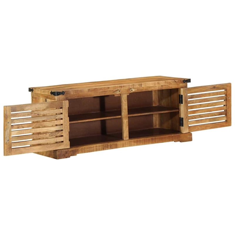 vidaXL Cipőszekrény tárolóval Barna 110 x 38 x 45 cm Tömör mangófa