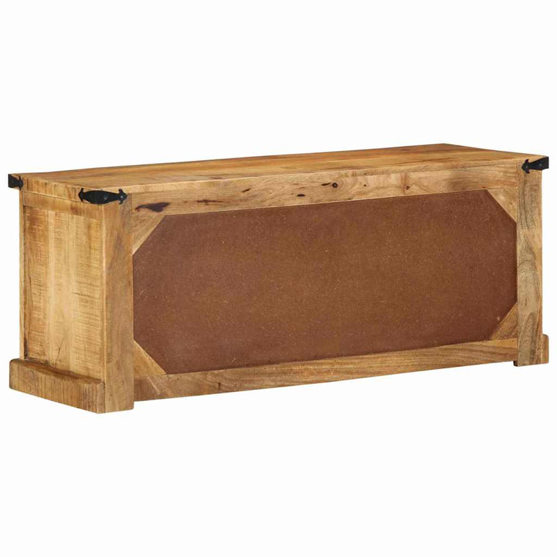 vidaXL Cipőszekrény tárolóval Barna 110 x 38 x 45 cm Tömör mangófa