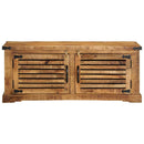 vidaXL Cipőszekrény tárolóval Barna 110 x 38 x 45 cm Tömör mangófa