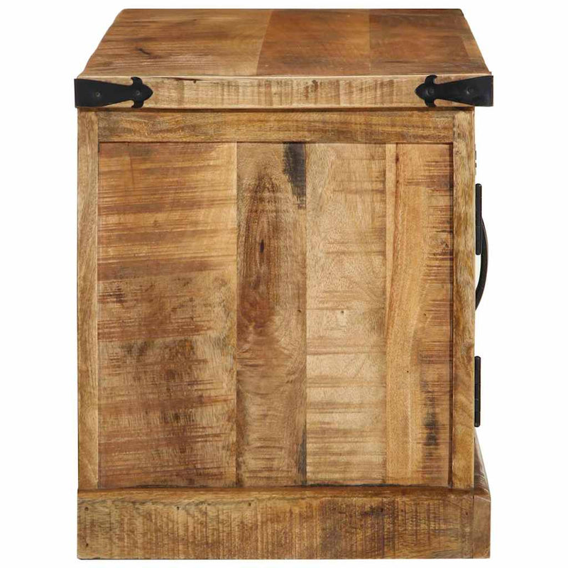 vidaXL Cipőszekrény tárolóval Barna 110 x 38 x 45 cm Tömör mangófa