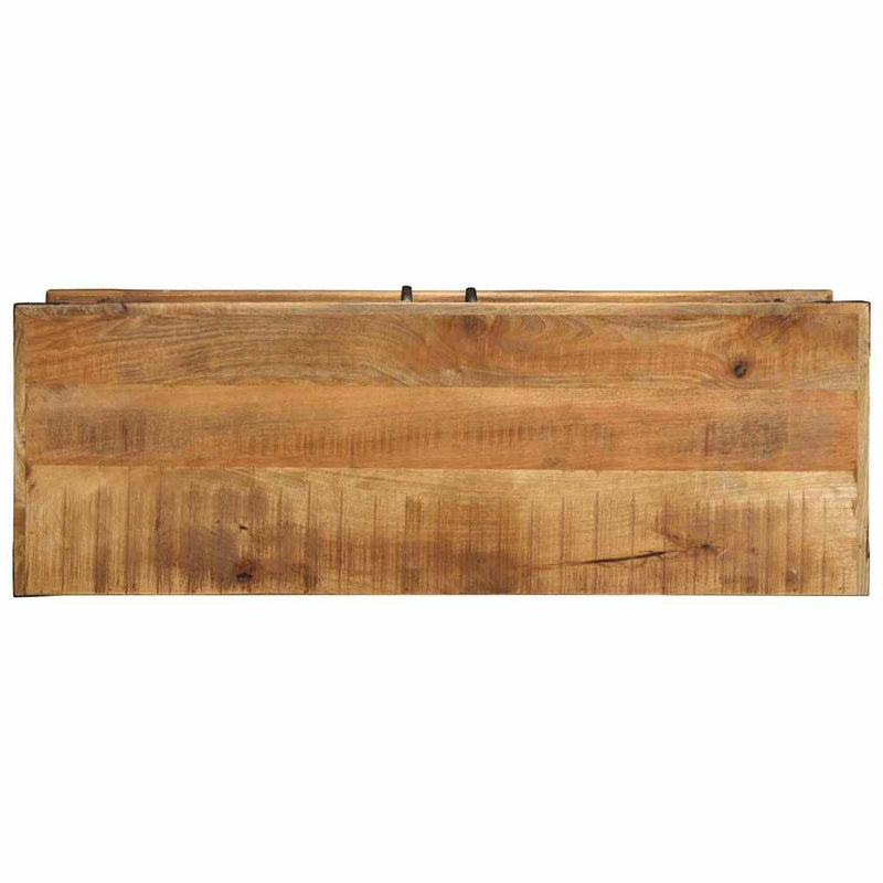 vidaXL Cipőszekrény tárolóval Barna 110 x 38 x 45 cm Tömör mangófa