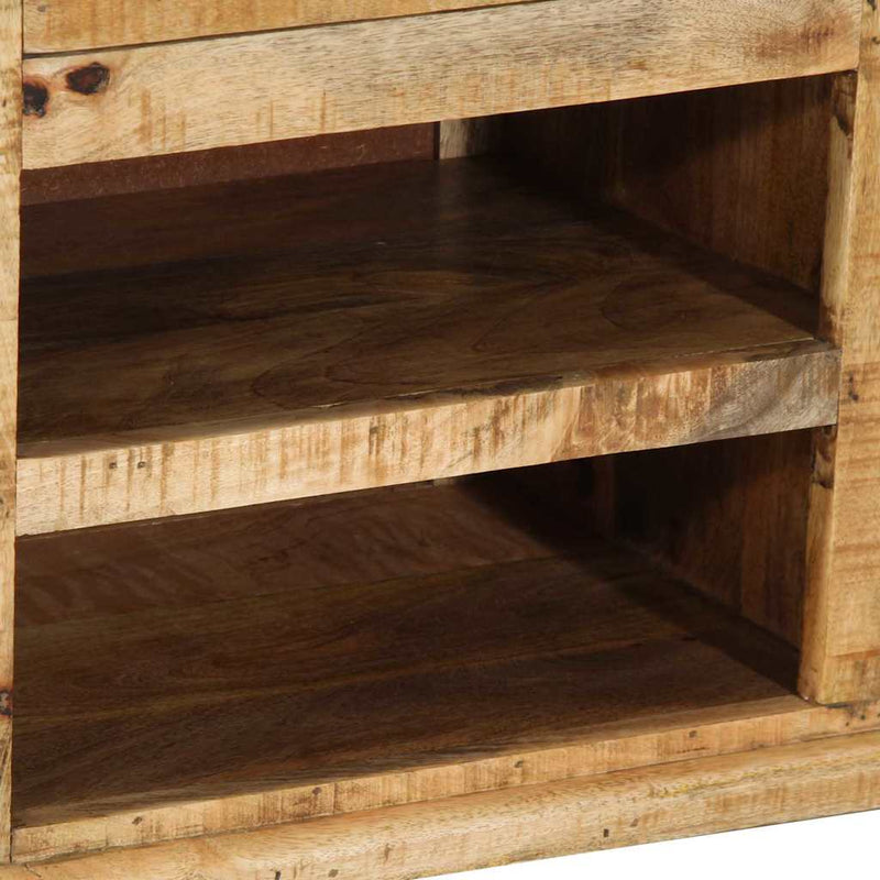 vidaXL pad Barna 110 x 35 x 50 cm Tömör Mangófát