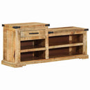 vidaXL pad fiókkal tárolóval Barna 110 x 35 x 50 cm Durva mangó