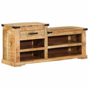 vidaXL pad fiókkal tárolóval Barna 110 x 35 x 50 cm Durva mangó
