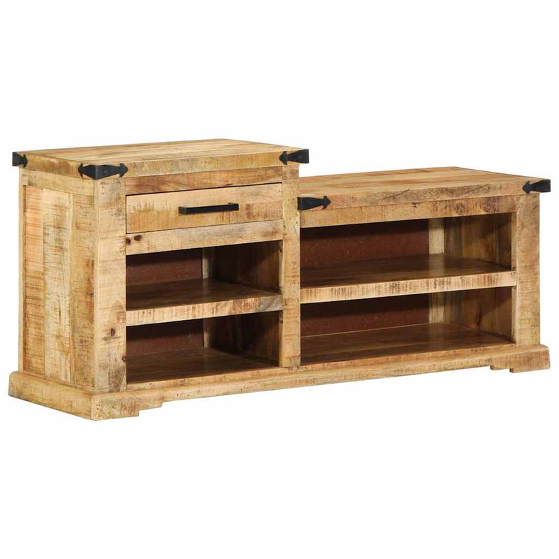 vidaXL pad Barna 110 x 35 x 50 cm Tömör Mangófát