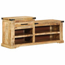vidaXL pad fiókkal tárolóval Barna 110 x 35 x 50 cm Durva mangó