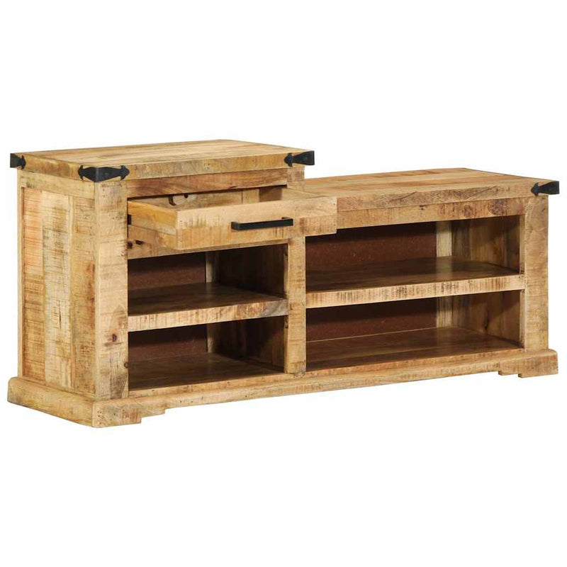 vidaXL pad Barna 110 x 35 x 50 cm Tömör Mangófát