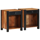 vidaXL Éjjeliszekrény 2 pcs Barna 40 x 35 x 50 cm Tömör Akácfa