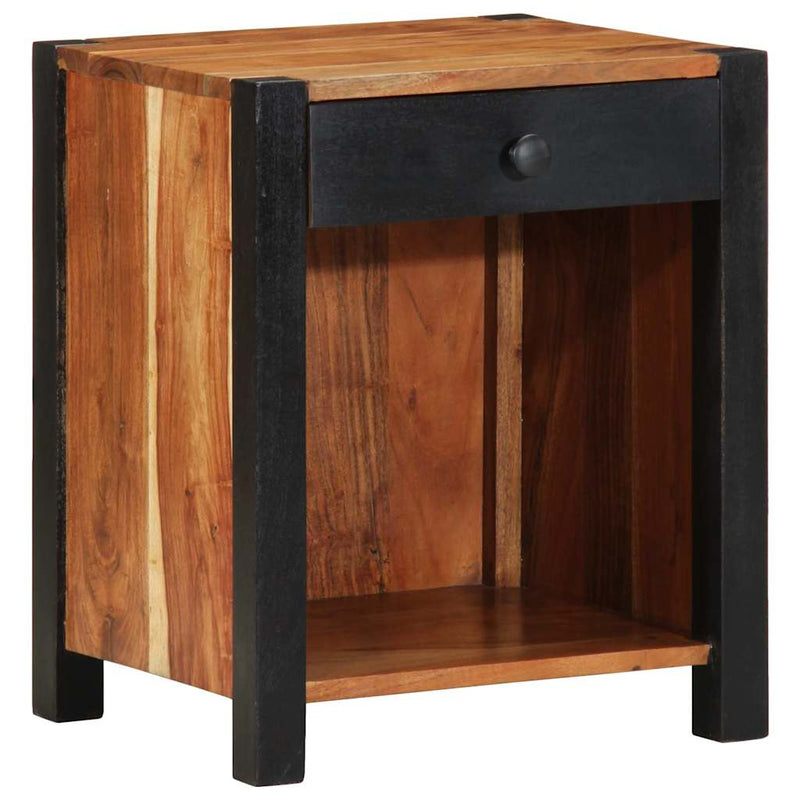 vidaXL Éjjeliszekrény fiókkal 2 pcs Barna 40 x 35 x 50 cm tömör akácfa