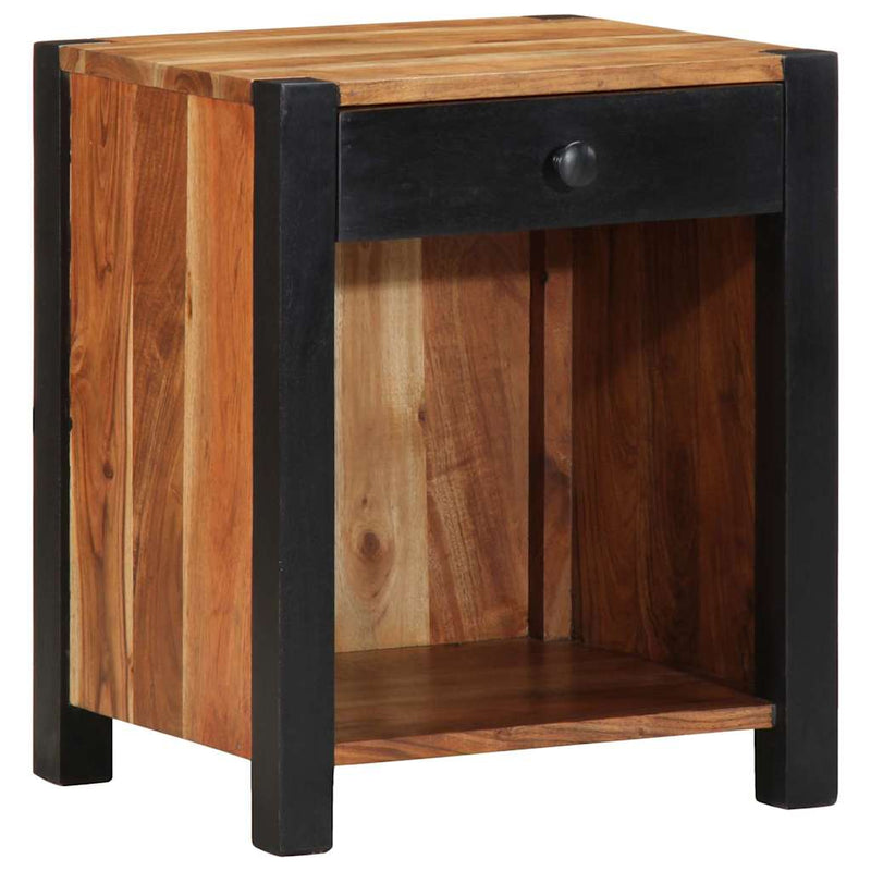 vidaXL Éjjeliszekrény fiókkal 2 pcs Barna 40 x 35 x 50 cm tömör akácfa