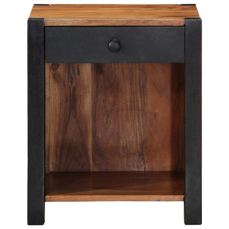 vidaXL Éjjeliszekrény fiókkal 2 pcs Barna 40 x 35 x 50 cm tömör akácfa