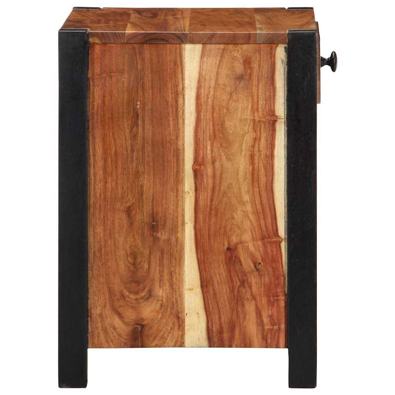 vidaXL Éjjeliszekrény fiókkal 2 pcs Barna 40 x 35 x 50 cm tömör akácfa