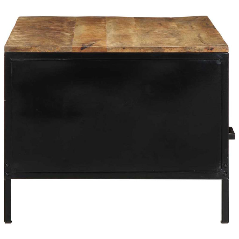 vidaXL Dohányzóasztal fiókkal Barna 90 x 50 x 40 cm Tömör mangófa