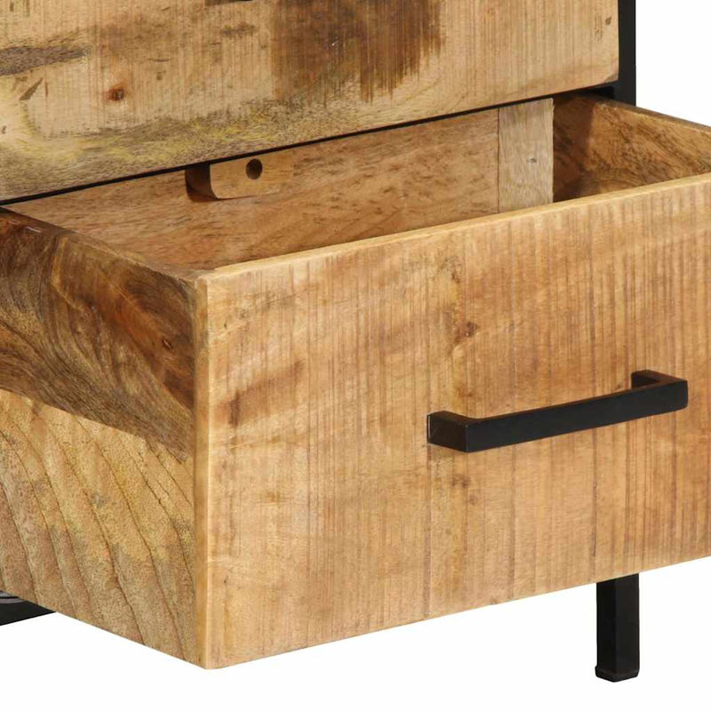 vidaXL Éjjeliszekrény fiókkal 2 pcs Barna és fekete 40 x 35 x 50 cm