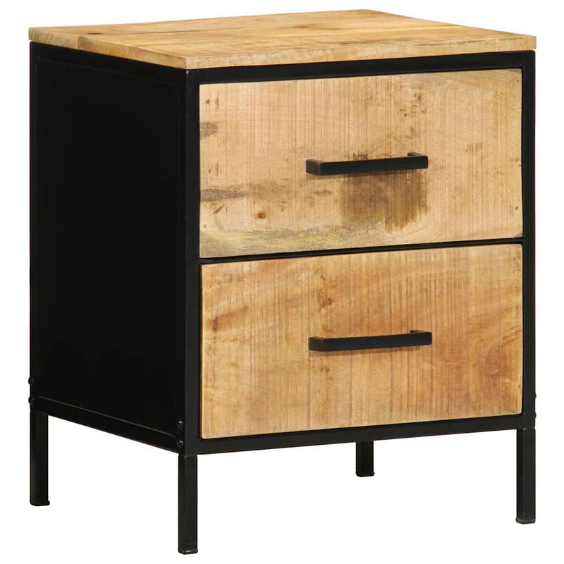 vidaXL Éjjeliszekrény fiókkal 2 pcs Barna és fekete 40 x 35 x 50 cm