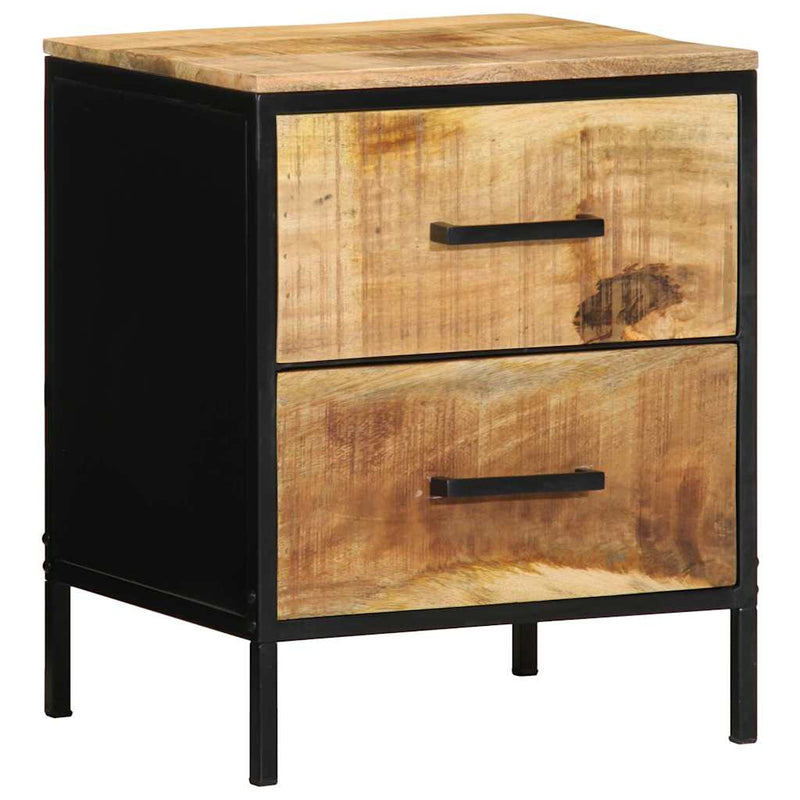 vidaXL Éjjeliszekrény fiókkal 2 pcs Barna és fekete 40 x 35 x 50 cm