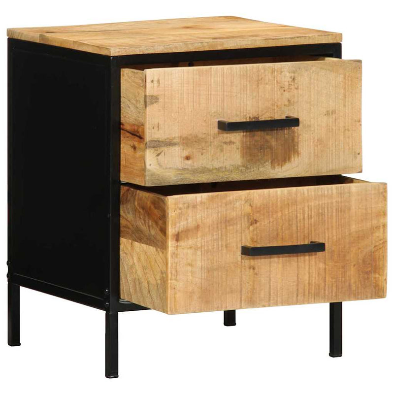vidaXL Éjjeliszekrény fiókkal 2 pcs Barna és fekete 40 x 35 x 50 cm