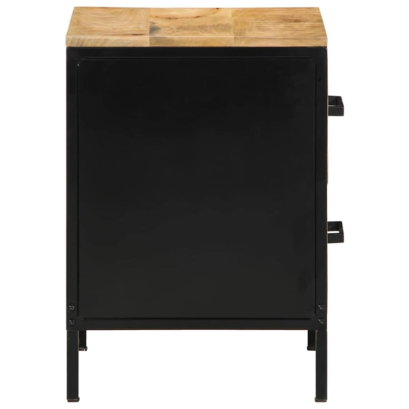 vidaXL Éjjeliszekrény fiókkal 2 pcs Barna és fekete 40 x 35 x 50 cm