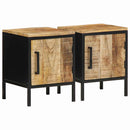 vidaXL Éjjeliszekrény 2 pcs Barna és fekete 30 x 30 x 40 cm