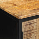 vidaXL Éjjeliszekrény Barna és fekete 50 x 30 x 45 cm tömör mangófa