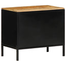 vidaXL Éjjeliszekrény Barna és fekete 50 x 30 x 45 cm tömör mangófa