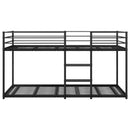 vidaXL fekete acél emeletes ágy matrac nélkül 75 x 190 cm