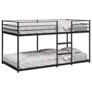 vidaXL fekete acél emeletes ágy matrac nélkül 75 x 190 cm
