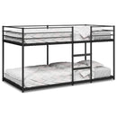 vidaXL fekete acél emeletes ágy matrac nélkül 100 x 190 cm