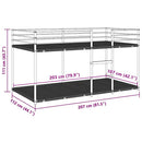 vidaXL fekete acél emeletes ágy matrac nélkül 107 x 203 cm