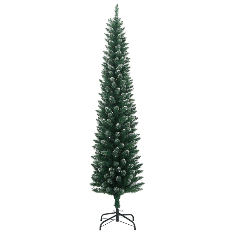 vidaXL vékony műkarácsonyfa 150 LED-del 120 cm