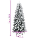 vidaXL műkarácsonyfa 300 LED-del és pelyhes hóval 180 cm