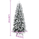 vidaXL műkarácsonyfa 300 LED-del és pelyhes hóval 210 cm