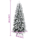 vidaXL műkarácsonyfa 300 LED-del és pelyhes hóval 240 cm